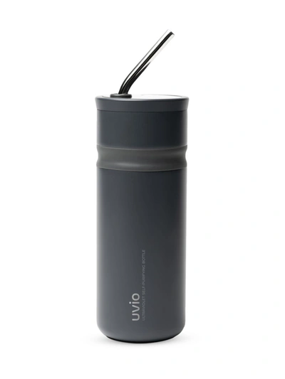 Ohom Inc. Uvio Ultraviolet Self-purifying Water Bottle In Charcoal Black