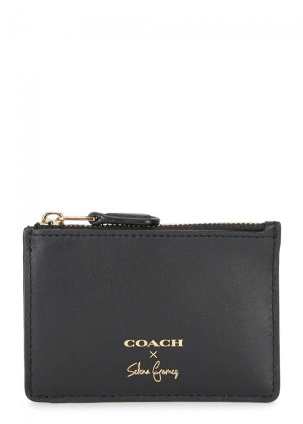 Coach X Selena Gomez Black Leather Card Holder ModeSens