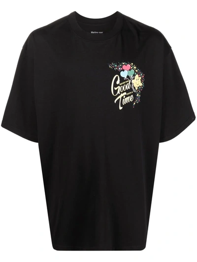 Martine Rose Graphic-print Oversized-fit Cotton-jersey T-shirt In Black