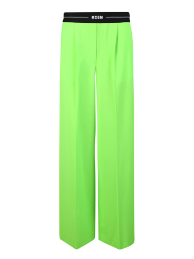Msgm Trousers In Green