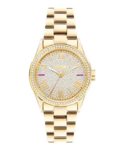 Furla Eva Silver Dial Stainless Steel Watch In Gold
