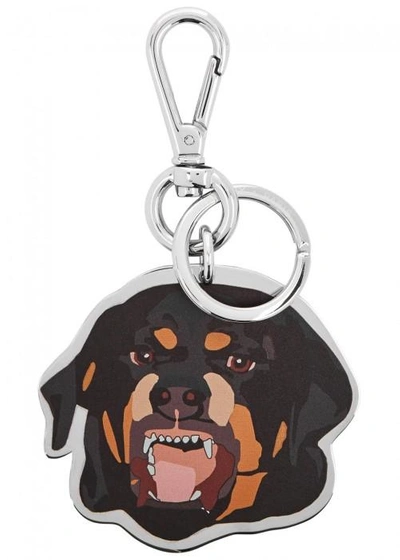 Givenchy Rottweiler Silver Tone Keyring