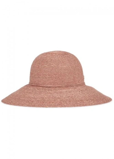 Helen Kaminski Delphina Pink Raffia Sunhat In Light Pink