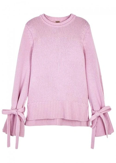 Adam Lippes Pink Wool And Cashmere Blend Jumper