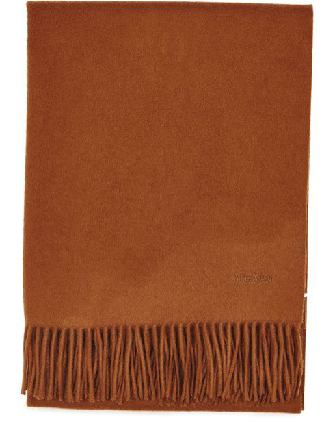 Max Mara Baci fringed cashmere scarf - Brown