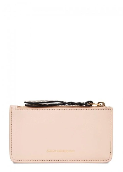 Alexander Mcqueen Blush Leather Coin Purse In Nude