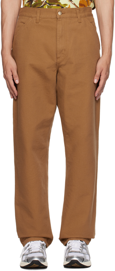 Carhartt "ruck Single Knee" Trousers In Brown
