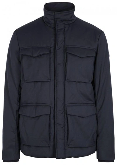 Armani Jeans Navy Wool Blend Jacket