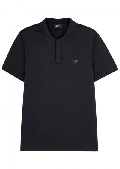 Armani Jeans Navy Cotton Polo Shirt