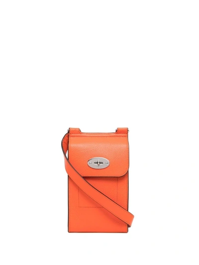 Mulberry Mini Anthony Pouch Crossbody Bag In Orange
