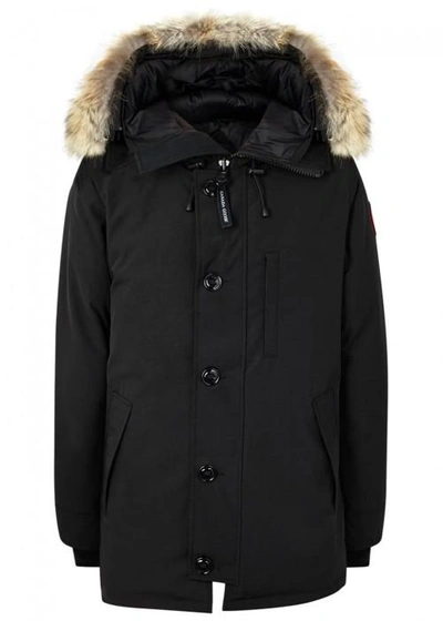 Canada Goose Chateau Black Fur-trimmed Twill Parka