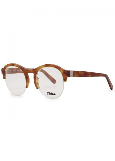 Chloé Ce2711 Tortoiseshell Optical Glasses In Light Brown