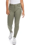 1822 Denim Butter Mid Rise Skinny Jeans In Army Green