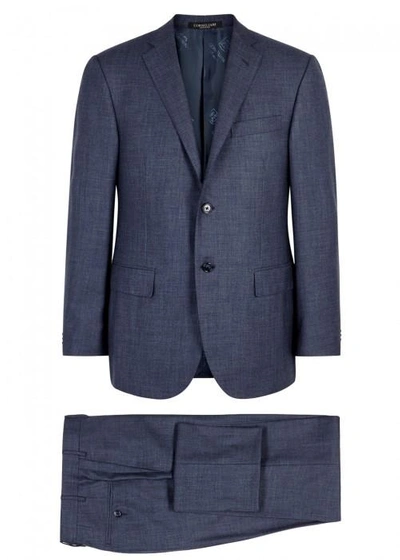 Corneliani Dark Blue Super 150s Wool Blend Suit