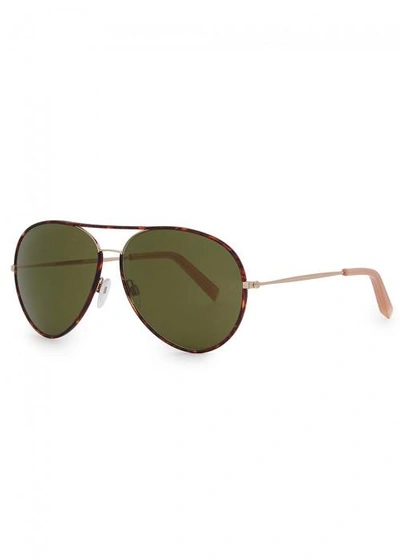 Cutler And Gross 1220 Tortoiseshell Aviator-style Sunglasses