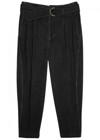 3.1 Phillip Lim Black Cropped Faded Jeans