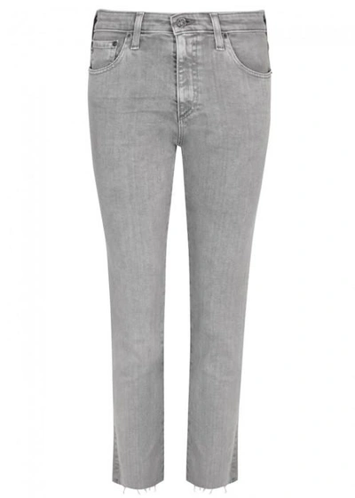 Ag The Isabelle Grey Slim-leg Jeans In Light Grey