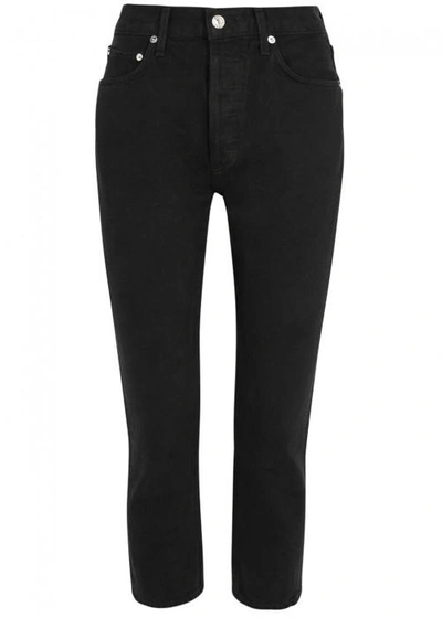 Agolde Riley Black Cropped Jeans