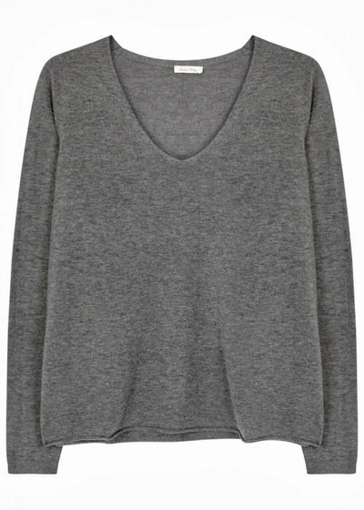 American Vintage Blossom Dark Grey Wool Blend Top