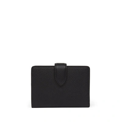 Smythson  Navy Panama Leather Slim Currency Wallet – Baltzar