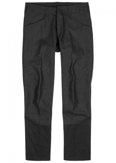 Arc'teryx Anode Shell-insert Wool Blend Trousers In Grey