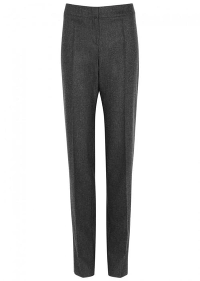 Armani Collezioni Grey Wool And Cashmere Blend Trousers