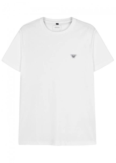 Armani Jeans White Cotton T-shirt