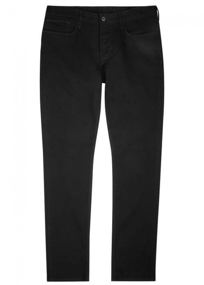 Armani Jeans Black Slim-leg Jeans