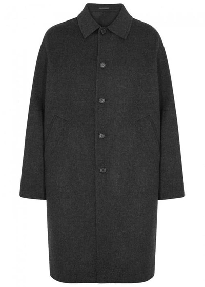 Acne Studios Marilia Charcoal Wool Blend Coat In Grey