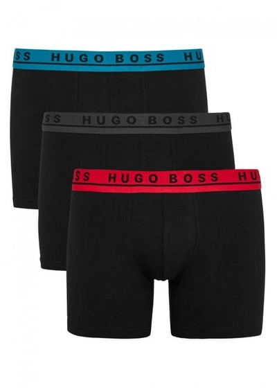 Hugo Boss Black Stretch Cotton Boxer Briefs - Set Of Three