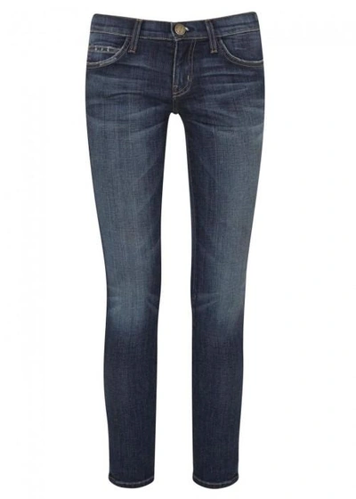 Current Elliott Stiletto Dark Blue Cropped Jeans In Indigo