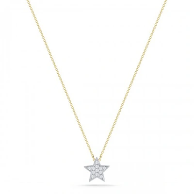 Dana Rebecca 14ct Yellow Gold White Diamond Star Necklace