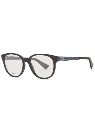 Dior Ama 02 Black Oval-frame Optical Glasses