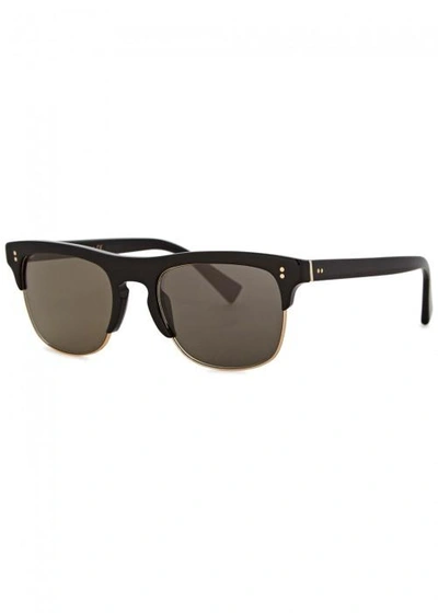 Dolce & Gabbana Black Clubmaster-style Sunglasses
