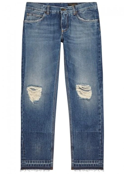Dolce & Gabbana 14 Blue Distressed Denim Jeans