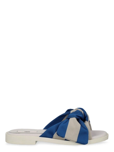 Pre-owned Miista Slippers In Navy, White