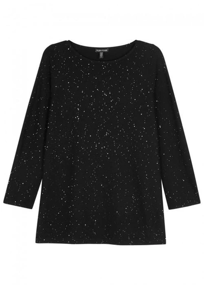 Eileen Fisher Black Embellished Wool Jumper