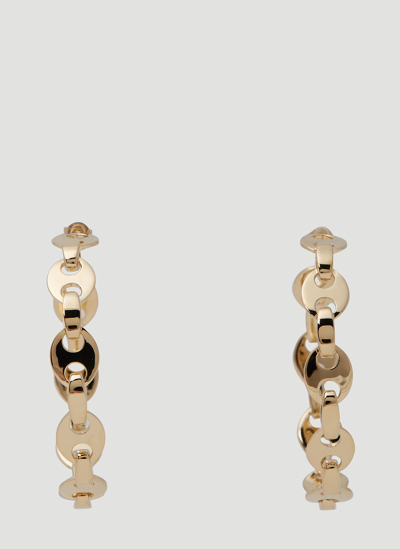 Paco Rabanne Eight Link Nano Hoop Earrings In Gold