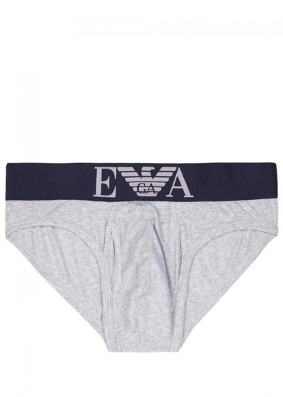 Emporio Armani Grey Stretch Cotton Briefs