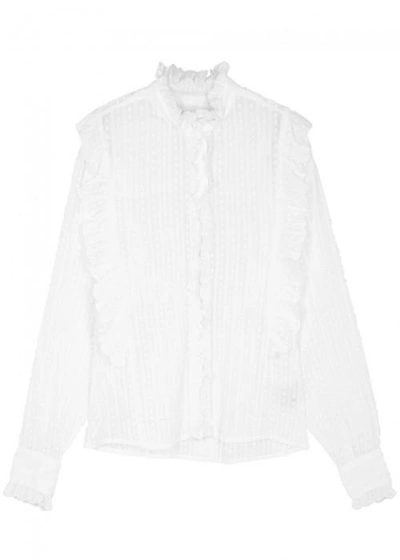 Isabel Marant Étoile Yann Ruffle-trimmed Cotton Shirt In White
