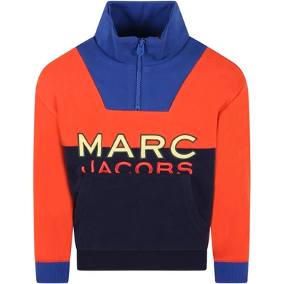 Little Marc Jacobs Kids' Multicolor Sweatshirt For Boy With Colorful Logo In Multicolore
