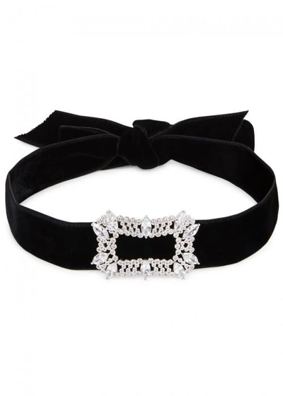 Fallon Toria Velvet Choker In Black