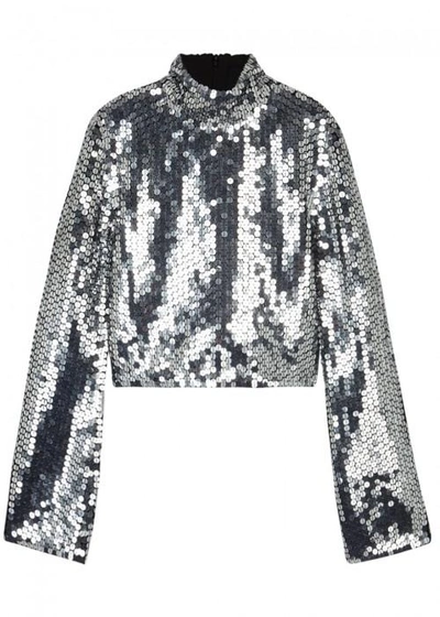 Filles À Papa Castel Silver Sequinned Top