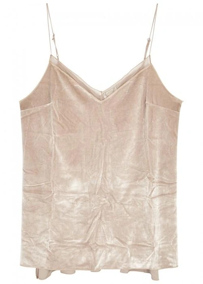 Free People Pale Pink Tulle And Velvet Tank In Light Pink