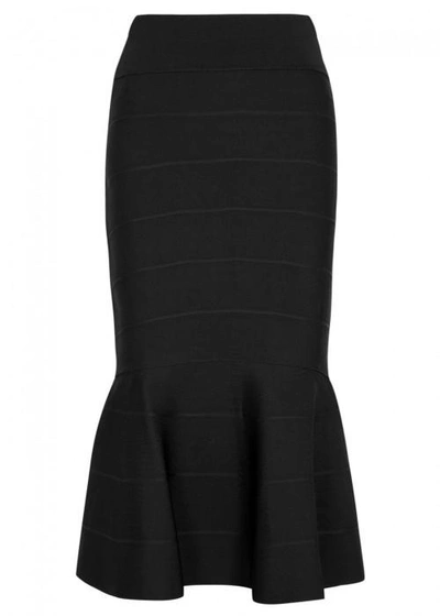 Givenchy Black Flared Stretch-knit Skirt