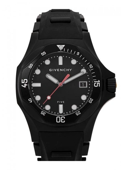 Givenchy Five Shark Black Stainless Steel Watch