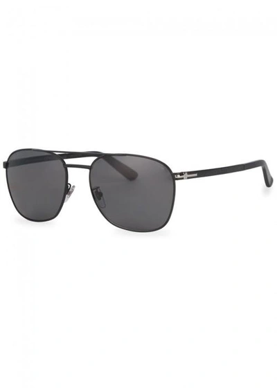 Gucci Black Aviator-style Sunglasses