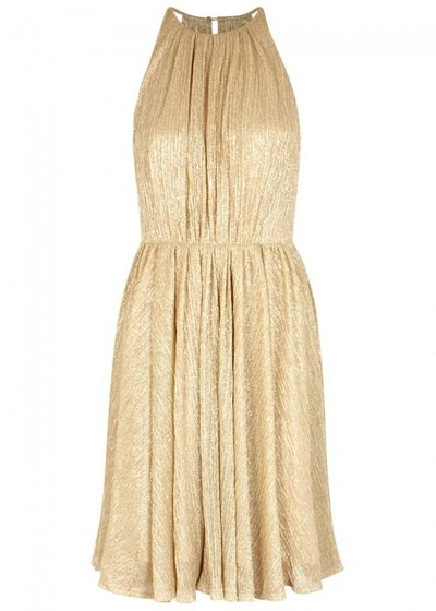 Halston heritage gold dress hot sale