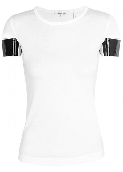 Helmut Lang White Cut-out Pima Cotton T-shirt