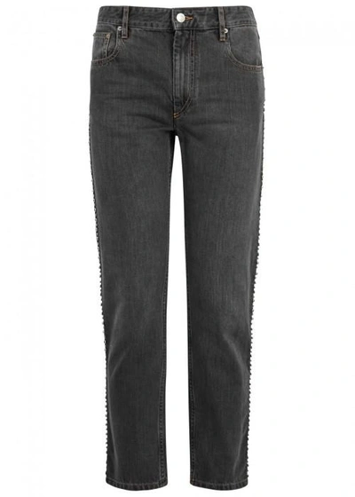 Isabel Marant Ulyff Swarovski-embellished Jeans In Grey